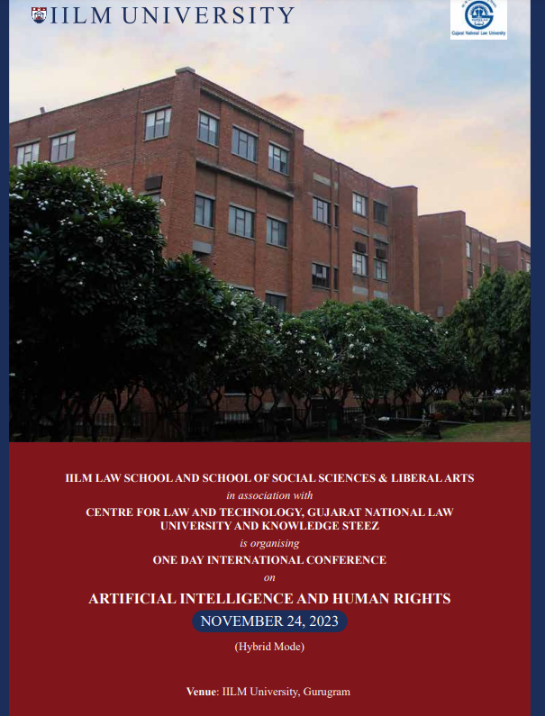 Call for Papers! ONE DAY INTERNATIONAL CONFERENCE on ARTIFICIAL INTELLIGENCE AND HUMAN RIGHTS! by IILM!