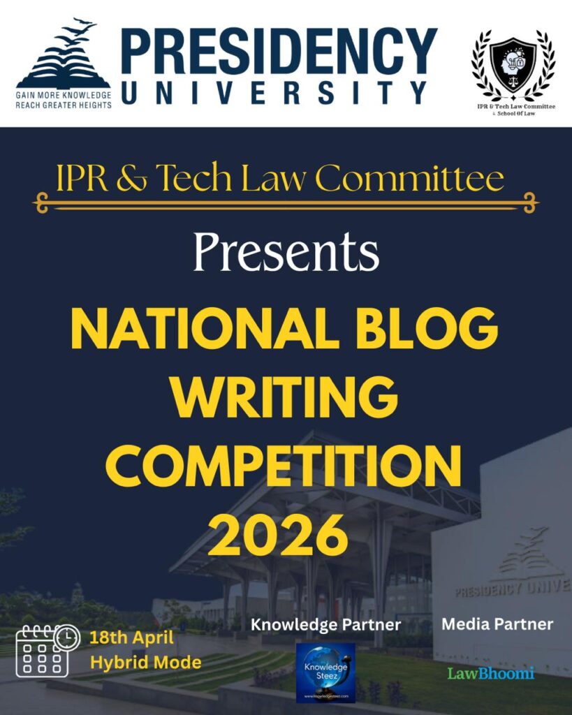 Writing Blog Contest National Blog Writing Competition by SCHOOL OF LAW, PRESIDENCY ...