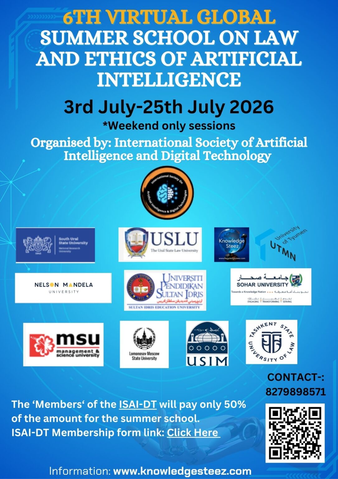 6th Virtual Global Summer School on Law & Ethics of Artificial ...